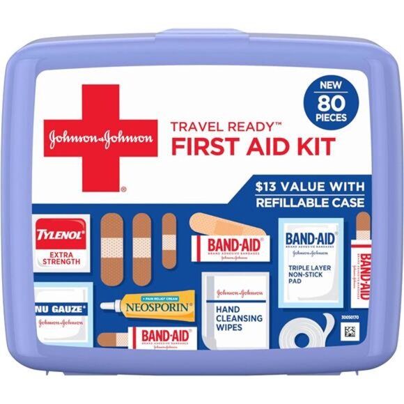 Travel First Aid Kit 80 Pieces Portable Emergency Wound Care Home Car Camping - Picture 1 of 7